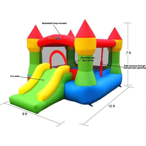  [아마존베스트]Bounceland Bounce House Castle W/Hoop Inflatable Bouncer