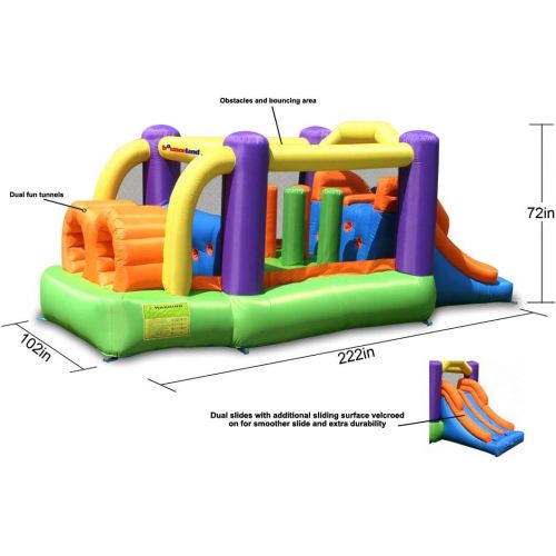  [아마존베스트]Bounceland Bounce House Inflatable Bouncer Obstacle Pro-Racer Combo Slides