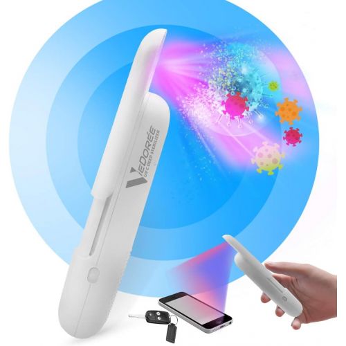  BoutiqueHive UV Light Sanitizer Wand, Portable UVC Disinfector Lamp for Home and Travel Kills 99% of Germs & Viruses on Contact Points…