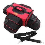 Bow Meow Premium PET Carrier, Airline Approved, Unique 4 Sides Expandable, Extra Spacious. for Cats, Dogs, Kittens, Puppies - Extra Spacious Soft Sided Carrier. (Red)