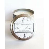 BowAndArrowCandleCo 4 oz Natural Soy Candle French Vanilla Scented | 4 oz Tin Candle | Vanilla Soy Candle | French Vanilla | Scented Soy Candle | Soy Candles