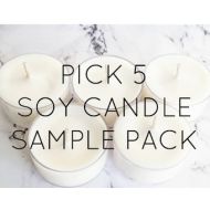 BowAndArrowCandleCo Pick 5 Soy Candle Sample Pack