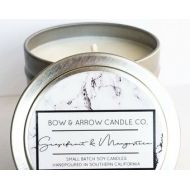 BowAndArrowCandleCo 4 oz Natural Soy Candle Grapefruit Scented | 4 oz Tin Candle | Grapefruit Scented Candle | Fruity Candle | Grapefruit Candle | Gift Idea