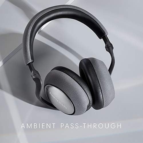  Bowers & Wilkins PX7 Over Ear Wireless Bluetooth Headphone, Adaptive Noise Cancelling - Silver