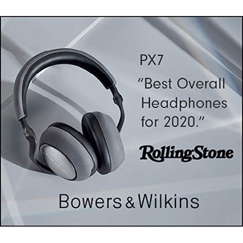  Bowers & Wilkins PX7 Over Ear Wireless Bluetooth Headphone, Adaptive Noise Cancelling - Silver