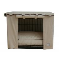 BowhausNYC Stone Beige Dog Crate Cover