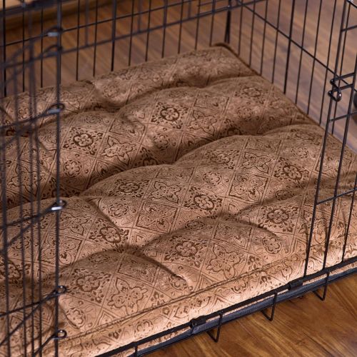  Bowsers Luxury Crate Mattress Dog Bed, X-Large, Chocolate Bones