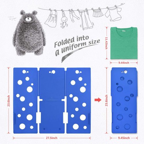  [아마존 핫딜] [아마존핫딜]BoxLegend V3 shirt folding board t shirts folder easy and fast For kid to fold Clothes folding boards Laundry folders flipfold 4mm