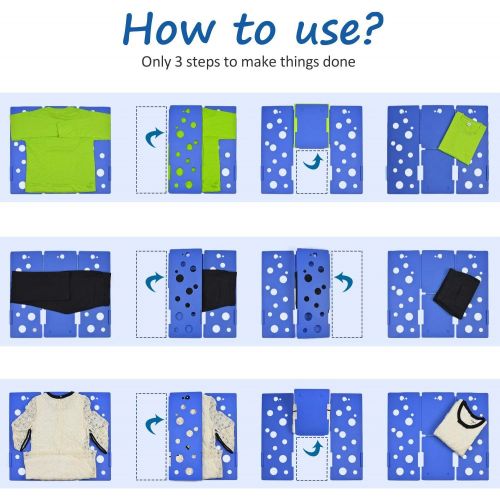  [아마존 핫딜] [아마존핫딜]BoxLegend V3 shirt folding board t shirts folder easy and fast For kid to fold Clothes folding boards Laundry folders flipfold 4mm