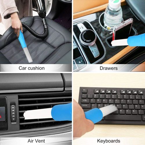  BoxLegend Staubsauger-Aufsatze Tiny Tubes Dusty Brush Staubsauger-Aufsatze Dust Cleaning Sweeper Staubsauger Dust Daddy mit Universal-Adapter Ideal fuer Tastaturen Car Air Vent Draw