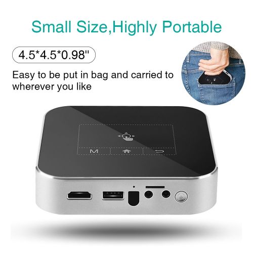  BoxLegend Mini Video Projector HD Portable Projector WiFi Bluetooth Support 1080P Max200 DLP Video Projector Built in Battery 4000mAh Android System Home Theater Entertainment