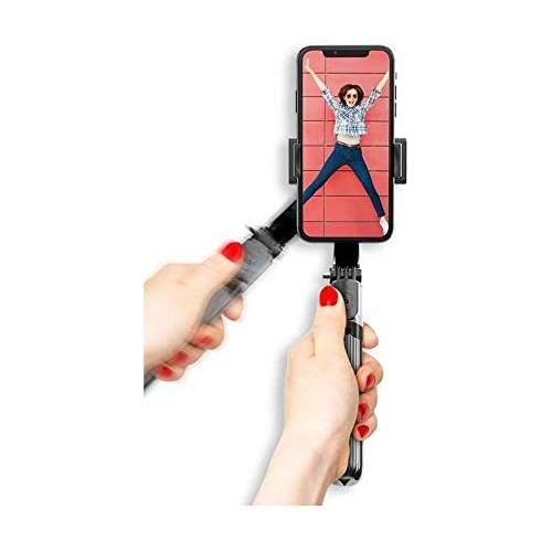  BoxWave Corporation Realme Q2i Stand and Mount, BoxWave [Gimble SelfiePod] Selfie Stick Extendable Video Gimble Stabilizer for Realme Q2i - Jet Black