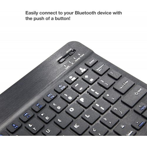  [아마존베스트]BoxWave Corporation Amazon Fire HD 10 (9th Gen 2019) Keyboard, BoxWave [SlimKeys Bluetooth Keyboard] Portable Keyboard with Integrated Commands for Amazon Fire HD 10 (9th Gen 2019) - Jet Black