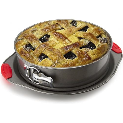  Non-Stick Springform Pan 10 inch. Professional Quality Pans Series/Spring Form/Cheesecake Baking Mold. Leakproof Cake Pan With Silicone Handles: Kitchen & Dining