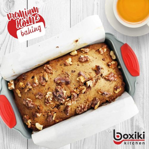  [아마존베스트]Boxiki Kitchen Loaf Pan- Premium Non-Stick Steel 8.5-Inch Loaf Pan | Professional No-Stick Bakeware for Baking Banana Bread, Meatloaf, Pound Cake | 8.5” x 4.5” x 2.75”, with Silico