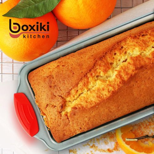  [아마존베스트]Boxiki Kitchen Loaf Pan- Premium Non-Stick Steel 8.5-Inch Loaf Pan | Professional No-Stick Bakeware for Baking Banana Bread, Meatloaf, Pound Cake | 8.5” x 4.5” x 2.75”, with Silico