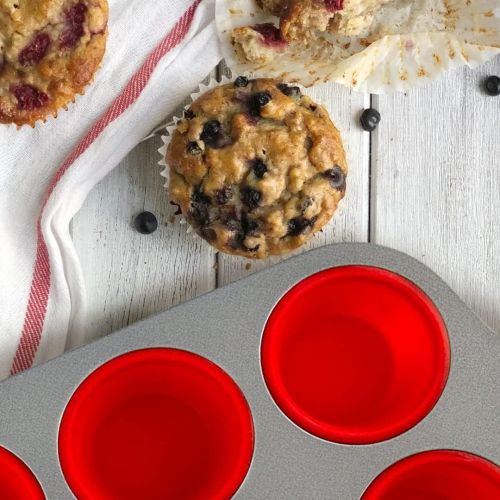  [아마존베스트]Silicone Muffin Pan With Steel Frame, 12 Cups Full Size | Professional Non-Stick Baking Molds by Boxiki Kitchen | BPA-Free Bakeware | Silicone 12 Cup Muffin Mold