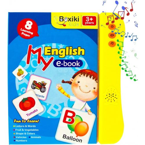 [아마존 핫딜] [아마존핫딜]Boxiki kids ABC Sound Book for Children. English Letters & Words Learning Book, Fun Educational Toys. Activities With Numbers, Shapes, Colors and Animals for Toddlers. Gift for Girls and Boys: