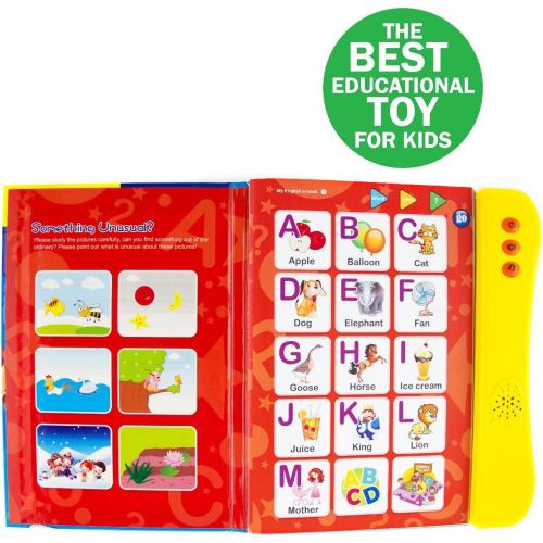  [아마존 핫딜] [아마존핫딜]Boxiki kids ABC Sound Book for Children. English Letters & Words Learning Book, Fun Educational Toys. Activities With Numbers, Shapes, Colors and Animals for Toddlers. Gift for Girls and Boys: