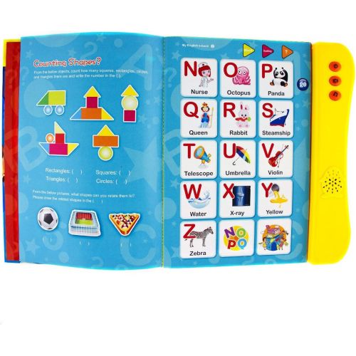  [아마존베스트]ABC Sound Book for Children. English Letters & Words Learning Book, Fun Educational Toys. Activities With Numbers, Shapes, Colors and Animals for Toddlers. Gift for Girls and Boys: