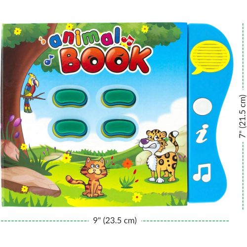  Boxiki kids Animal Learning Sound Book Toy for toddlers 6 months to 3 years old. Baby Children Book with Interactive Learning Games and Animal Sounds. Preschool Educational Musical Book and Mo