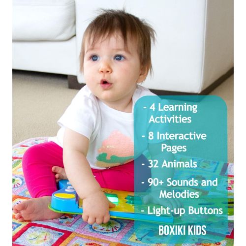  Boxiki kids Animal Sound Book for Toddler - Children Educational Toys for 1,2,3 Years Old with Animal Sounds and Games. Preschool Learning Toys & Interactive Books for Toddlers wit
