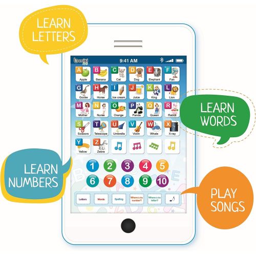  Boxiki kids Learning Pad / Kids Phone with 6 Toddler Learning Games. Touch and Learn Toddler Tablet for Numbers, ABC and Words Learning. Educational Learning Toys for Boys and Girls - 18 Month