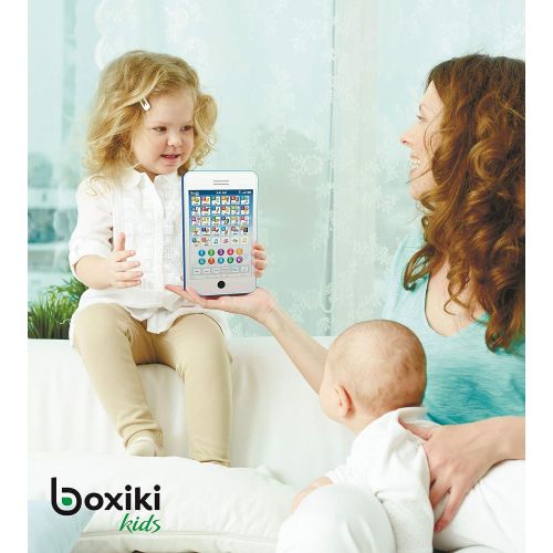  Boxiki kids Learning Pad / Kids Phone with 6 Toddler Learning Games. Touch and Learn Toddler Tablet for Numbers, ABC and Words Learning. Educational Learning Toys for Boys and Girls - 18 Month
