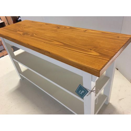  Boxwood Woodworking Hallway  Mud Room  Foyer Bench With Two Shoe Shelves In Your Choice Of Color And Size 24 To 46