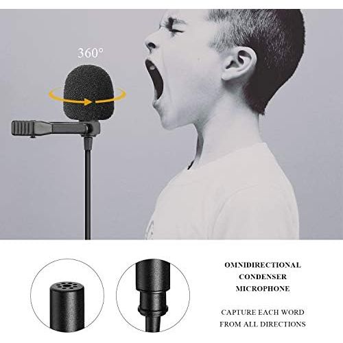  [아마존베스트]BOYA BY-M1 Professional Lavalier Lapel Microphone Omnidirectional Microphone for Canon Nikon Sony DSLR Cameras, iPhone, Android, Samsung, for Podcast Recording Interview Video