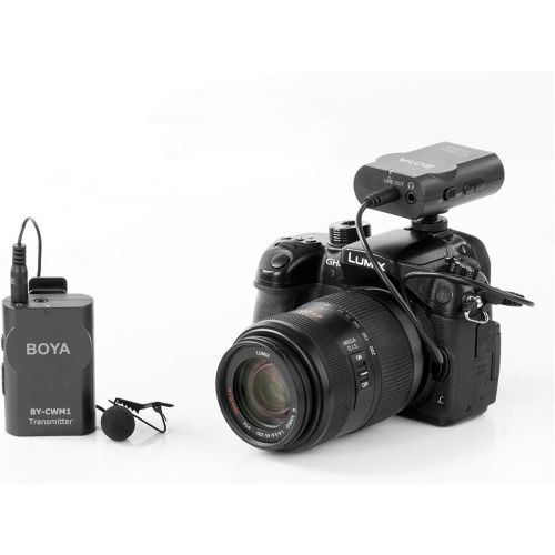  [아마존베스트]BOYA Wireless Lavalier Microphone System Compatible with Android iPhone Tablet DSLR Camera Camcorder