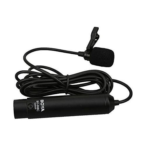  [아마존베스트]Boya BY-M4C 3 Pin XLR Phantom Power Cardioid Clip On Lavalier Microphone for Canon Sony Panasonic Camcorder Zoom H4n H5 H6 TASCAM Audio Recorder