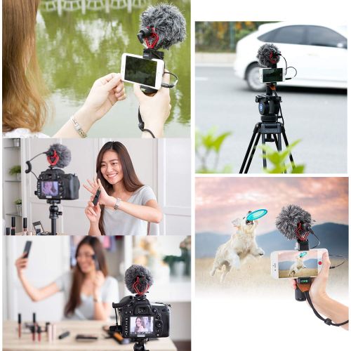  Boya BOYA BY-MM1 Cardioid Mini Shotgun Microphone with SK-PSC1 SmartGrip Selfie Stand Mount for iPhone 7 7 plus Samsung Android Smarthone Tripod Mount DSLR Camera PC Computer
