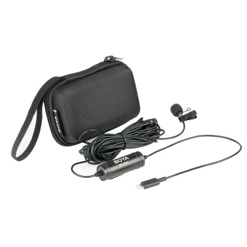  Boya 2366m iPhone Lavalier Microphone, BOYA BY-DM1 Lapel Clip-on Mic with IOS MFI Certified Plug Input for iPhone X 8 7 Plus SE 6 6s iPad Pro Mini iPOD TOUCH for Youtube Video Vblog Po