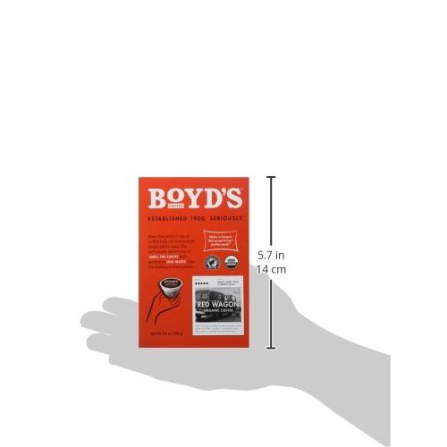  Boyds Coffee Boyds Organic Red Wagon Coffee - Dark Roast - Single Cup (72 Count)