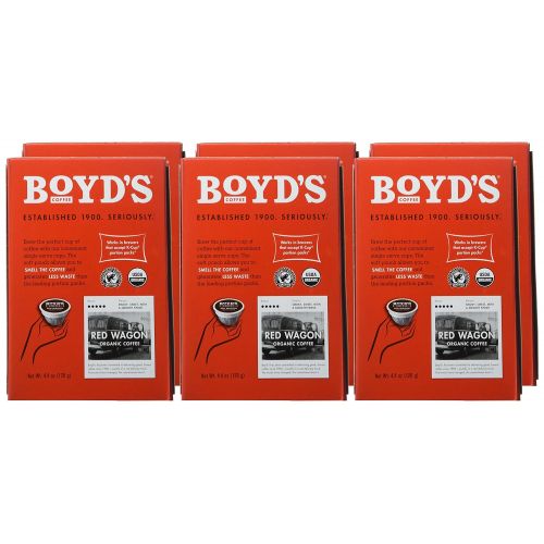  Boyds Coffee Boyds Organic Red Wagon Coffee - Dark Roast - Single Cup (72 Count)