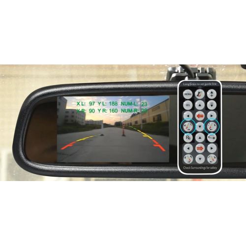  Boyo VTM43TC 4.3 OE style rear view mirror monitor with compass & temperature