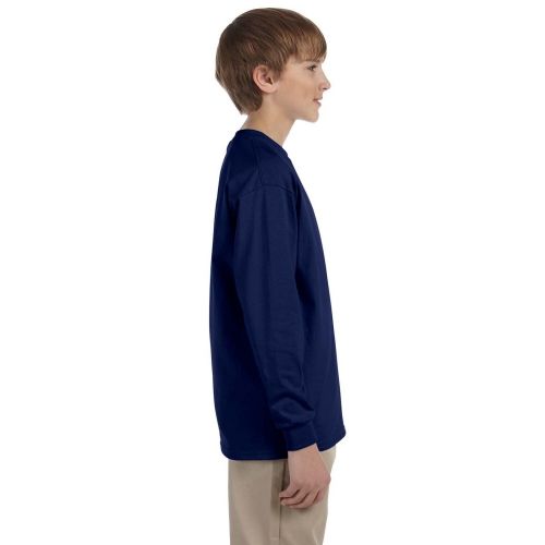 Boys ft Navy Ultra Cotton Long-sleeve T-shirt by Gildan