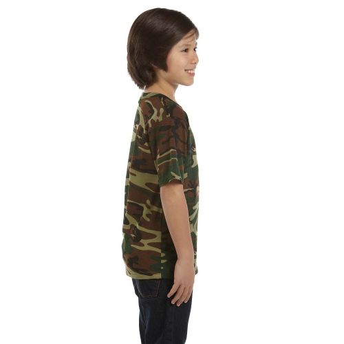  Boys Green Woodland Cotton Camouflage T-shirt