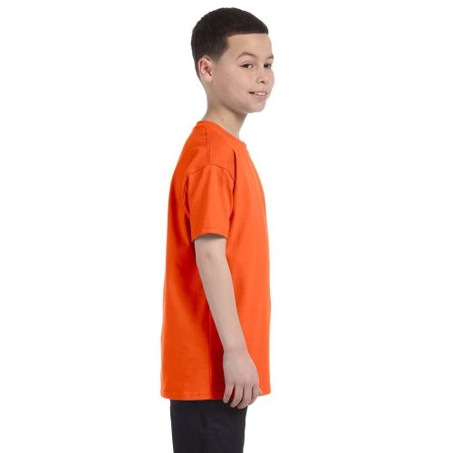  Boys Orange Heavy Cotton T-Shirt by Gildan