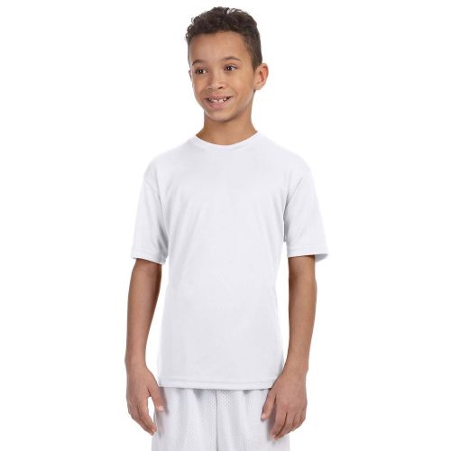  Boys White Athletic Sport T-shirt