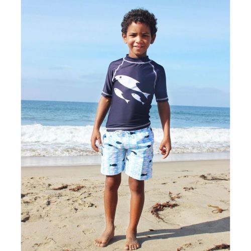  Boys One Fish, Two Fish Shorts by Azul Swimwear