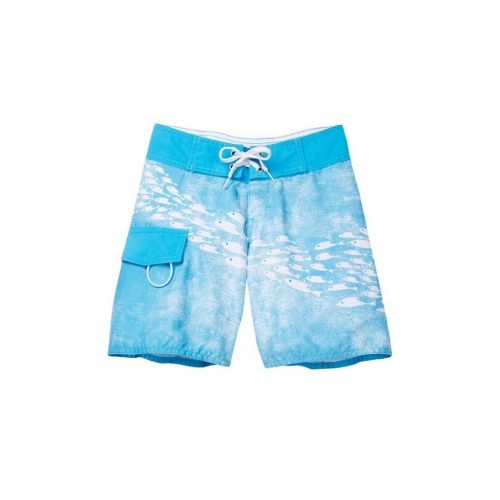  Boys Blue Polyester School of Fish Board Shorts by Azul Swimwear