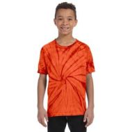 Boys Orange Spider Tie-Dyed T-Shirt