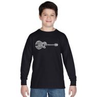 Boys Country Guitar Cotton Long Sleeve Shirt by Los Angeles Pop Art