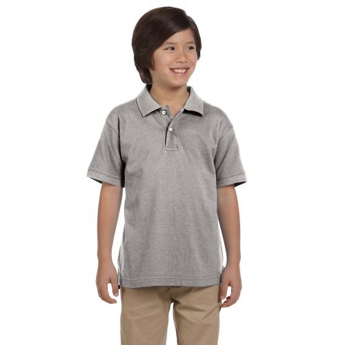  Boys ft Ringspun Cotton Pique Short-Sleeve Grey Heather Polo