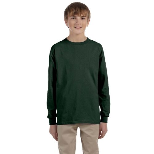  Boys Green Heavyweight Long-sleeve T-shirt