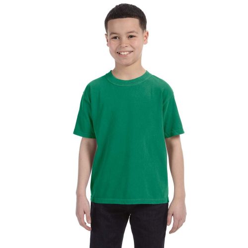  Boys ft Green Cotton Garment-Dyed Ring-Spun T-Shirt