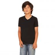 Boys ft Black Cotton/Polyester Jersey Short-sleeve V-neck T-shirt