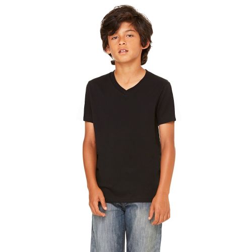  Boys ft Black CottonPolyester Jersey Short-sleeve V-neck T-shirt